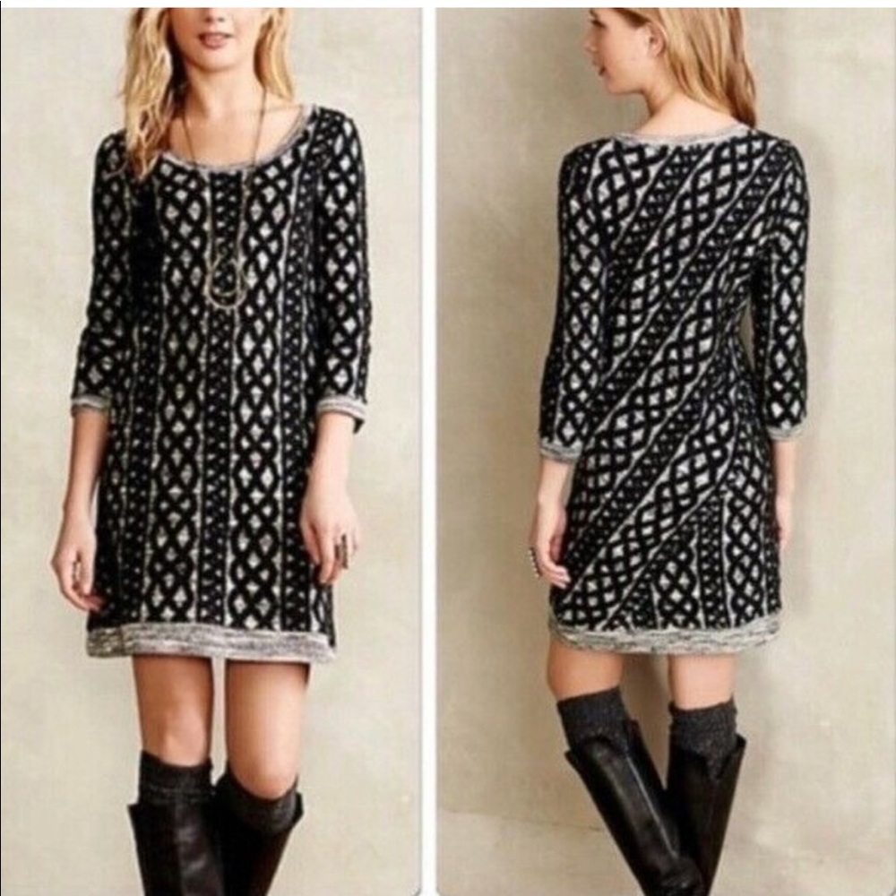 Anthropologie Moth Textured Sweater Dress